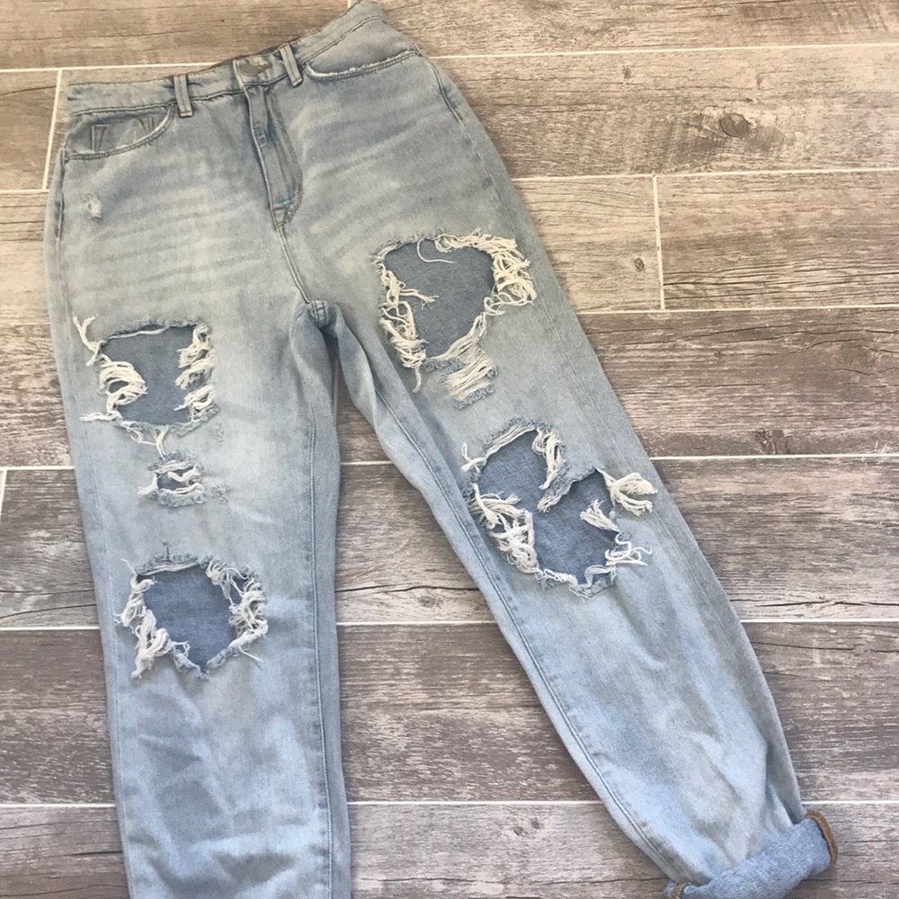 High waist boyfriend jeans